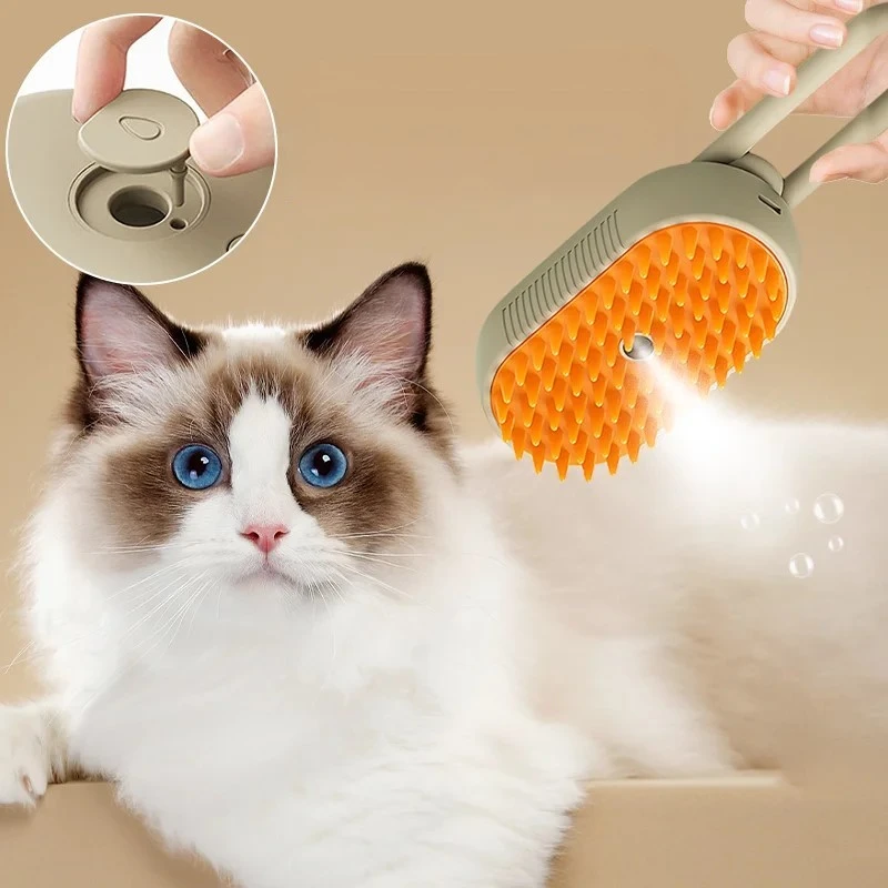 Escova a vapor para Cães e Gatos 3 em 1