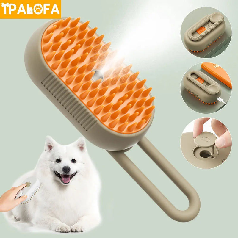 Escova a vapor para Cães e Gatos 3 em 1