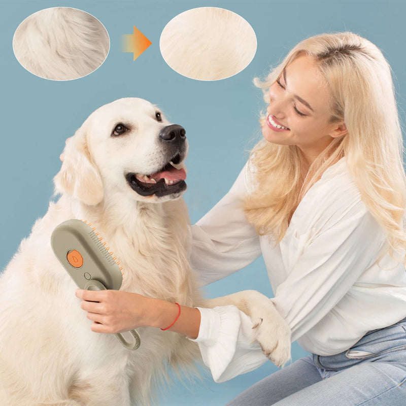 Escova a vapor para Cães e Gatos 3 em 1